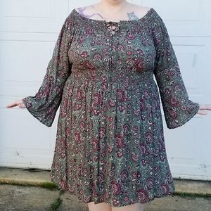 Torrid off the shoulder peasant dress